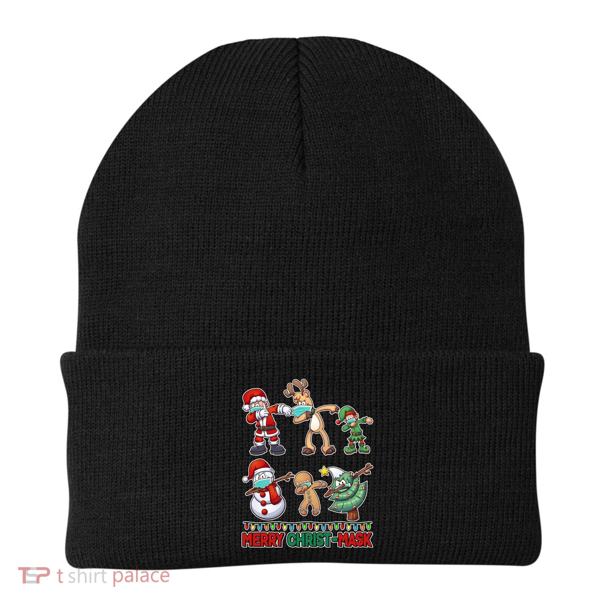 Funny Christmas Dabbing Merry Christ-Mask Beanie