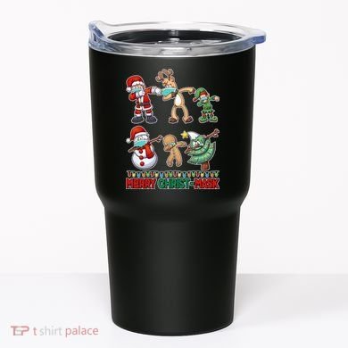 Funny Christmas Dabbing Merry Christ-Mask Tumbler
