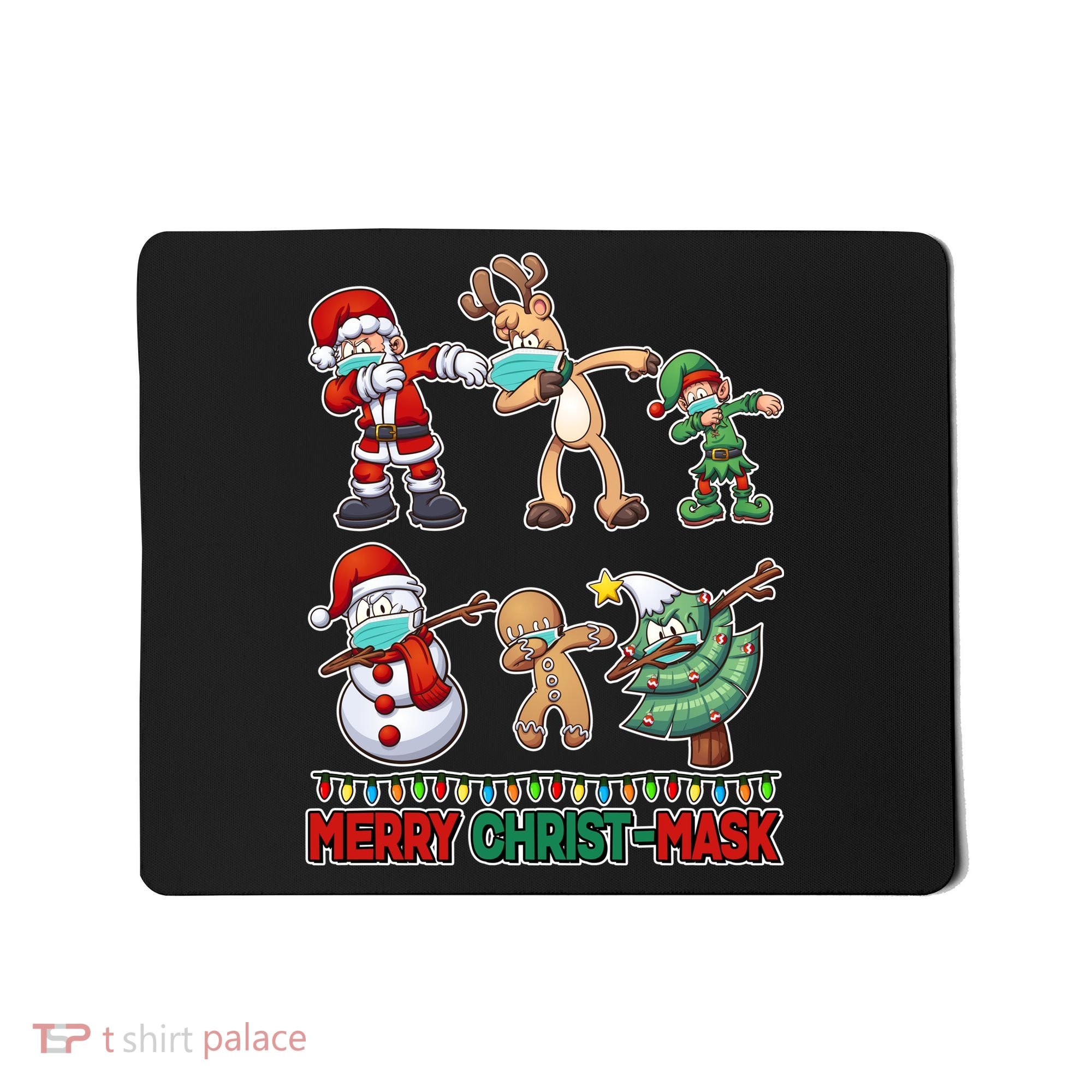 Funny Christmas Dabbing Merry Christ-Mask Mousepad