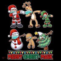 Funny Christmas Dabbing Merry Christ-Mask Toddler Hoodie thumb 2