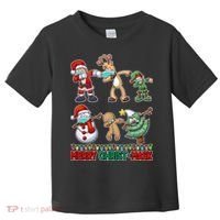 Funny Christmas Dabbing Merry Christ-Mask Toddler T-Shirt thumb 0