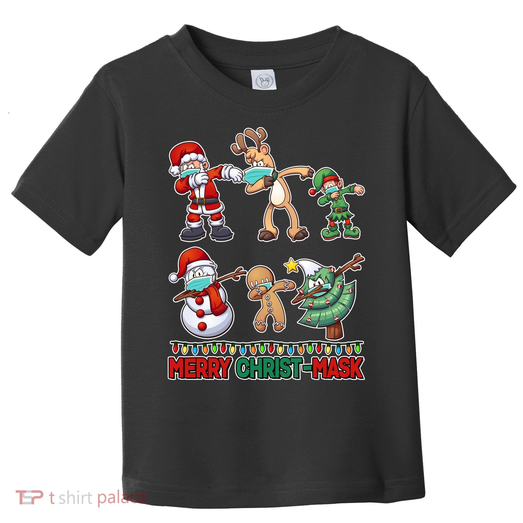 Funny Christmas Dabbing Merry Christ-Mask Toddler T-Shirt