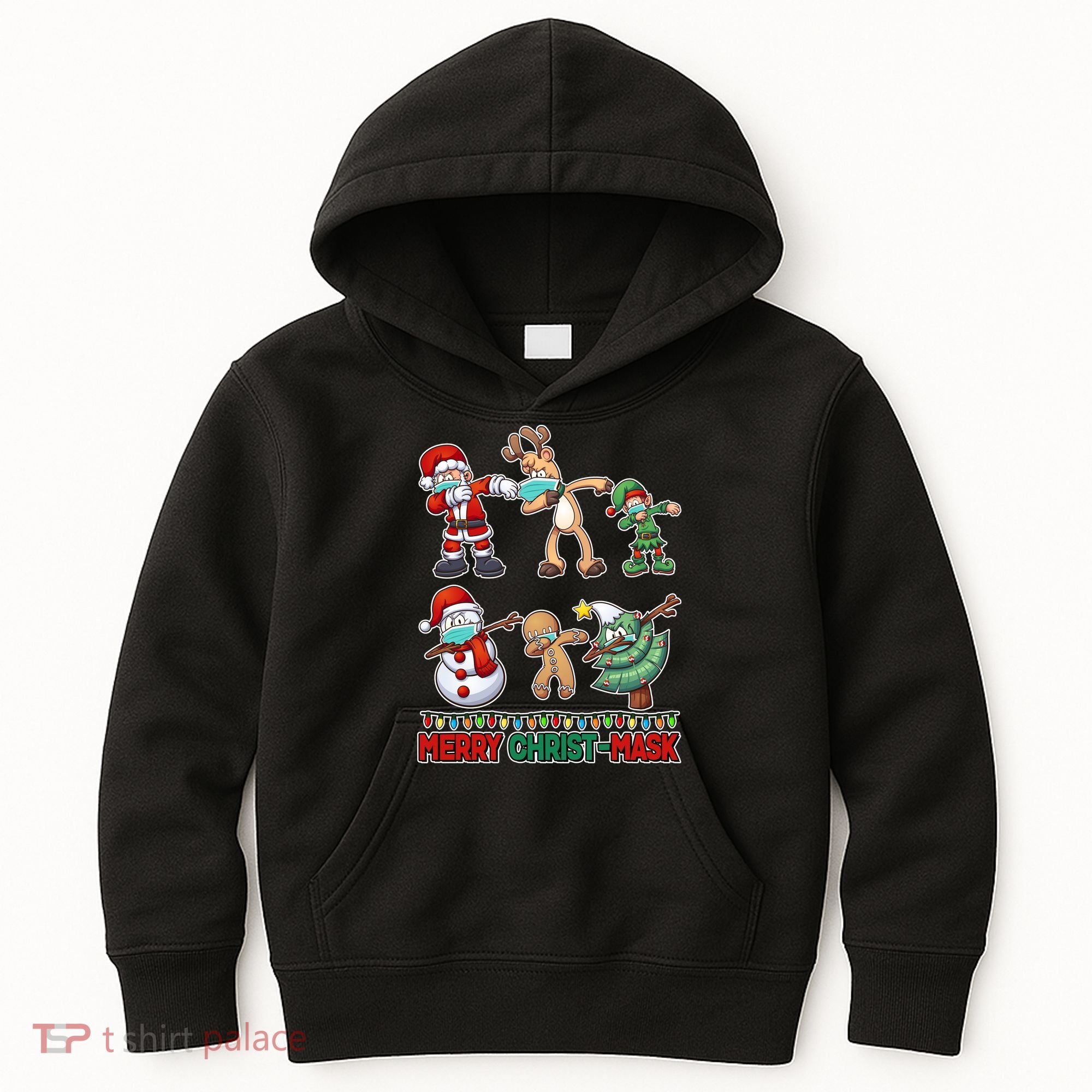 Funny Christmas Dabbing Merry Christ-Mask Kids Hoodie