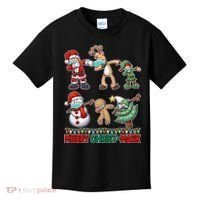 Funny Christmas Dabbing Merry Christ-Mask Kids T-Shirt thumb 0