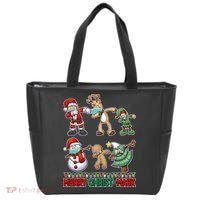 Funny Christmas Dabbing Merry Christ-Mask Tote Bag thumb 0