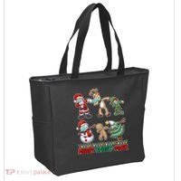 Funny Christmas Dabbing Merry Christ-Mask Tote Bag thumb 2