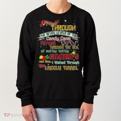 Funny Christmas Elf Map Women's Sweatshirt