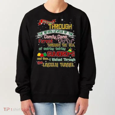 Funny Christmas Elf Map Women's Sweatshirt