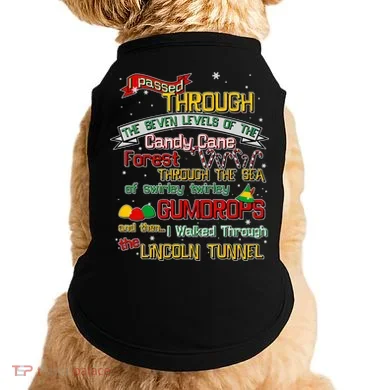 Funny Christmas Elf Map Doggie Tank