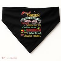 Funny Christmas Elf Map USA-Made Doggie Bandana thumb 0