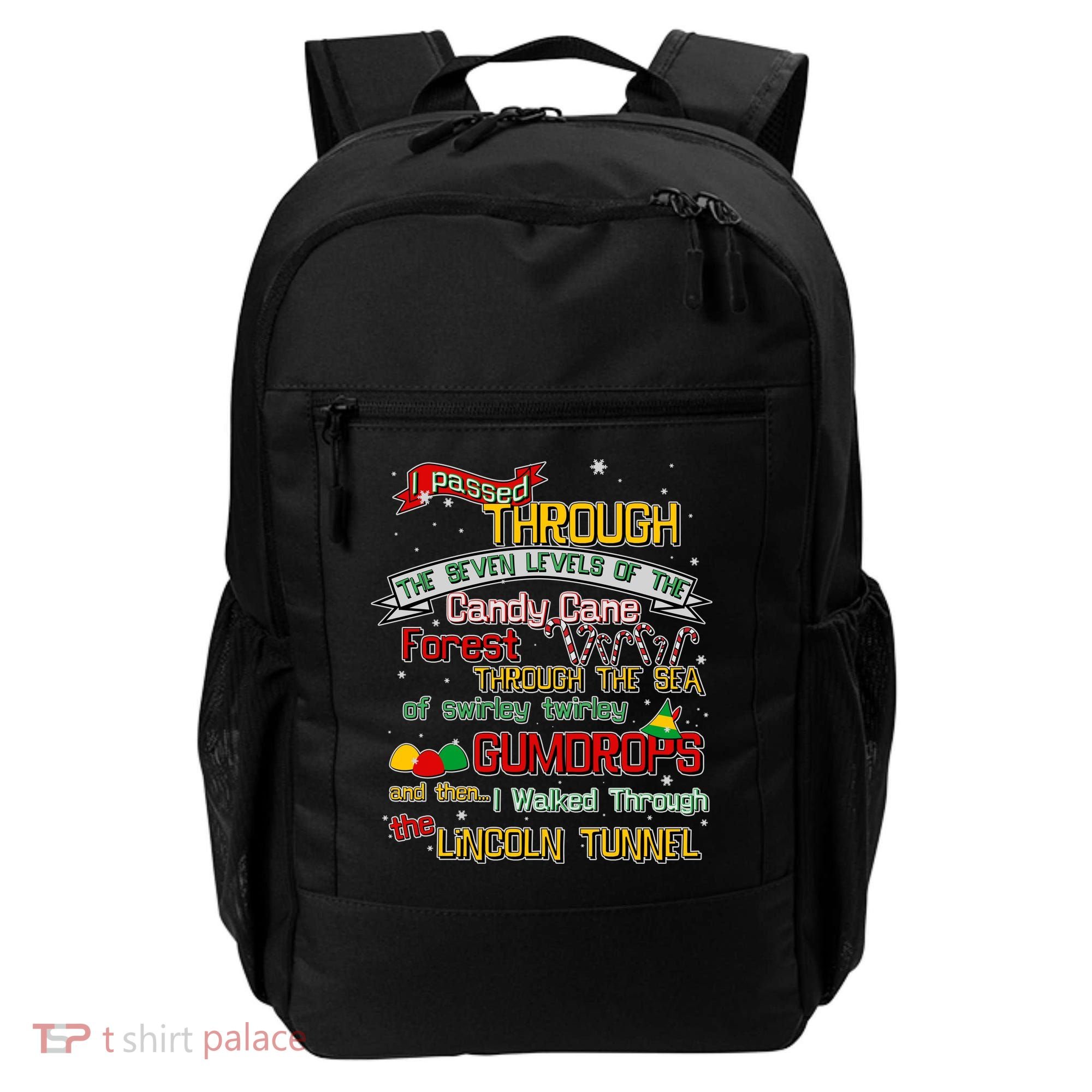 Funny Christmas Elf Map Backpack
