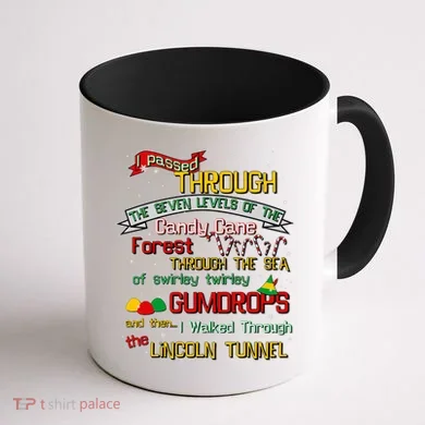 Funny Christmas Elf Map Coffee Mug back