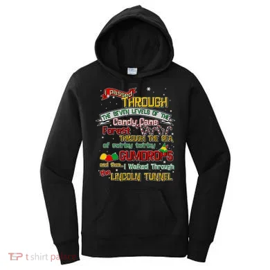Funny Christmas Elf Map Women's Hoodie