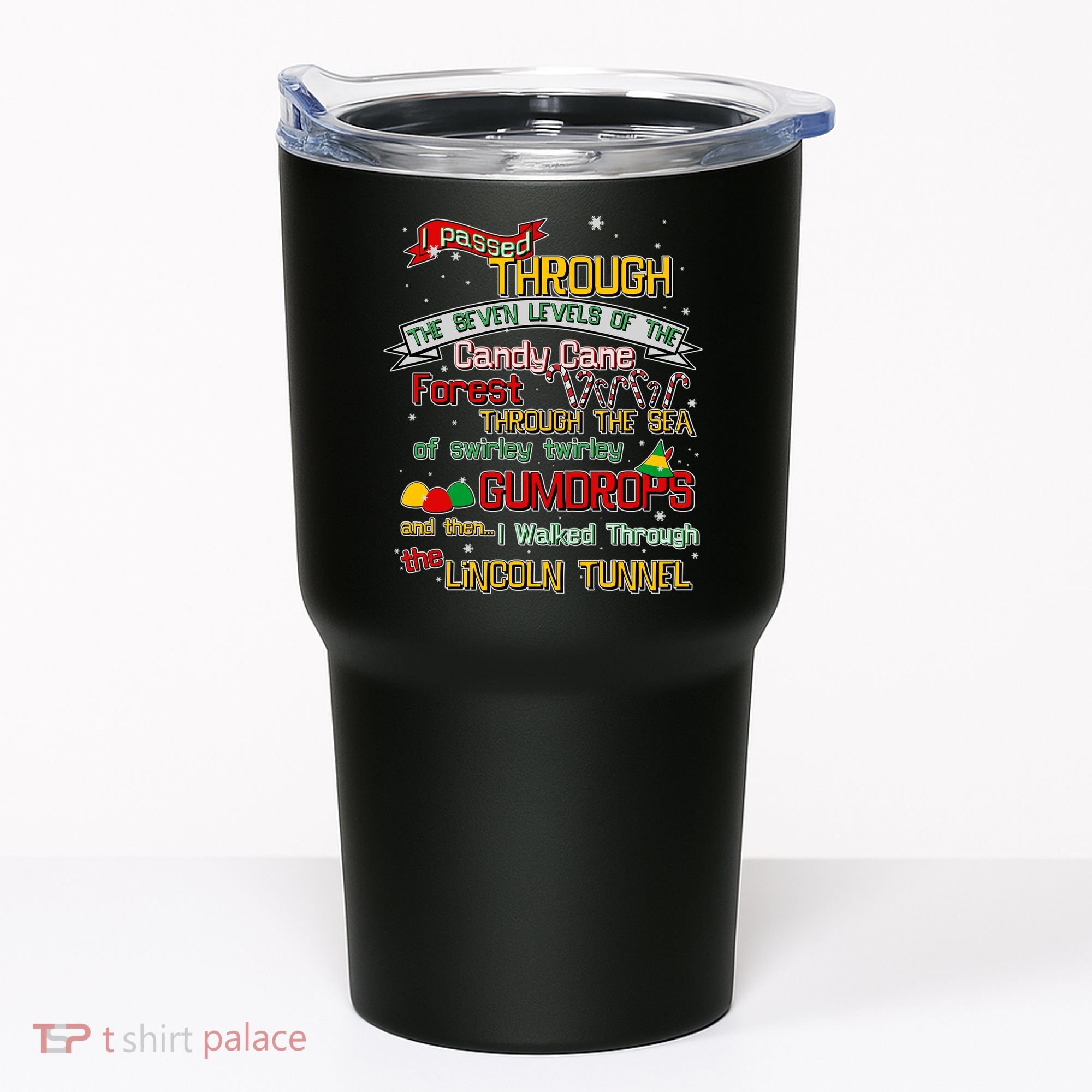Funny Christmas Elf Map Tumbler