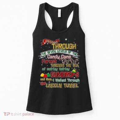 Funny Christmas Elf Map Women's Tank Top