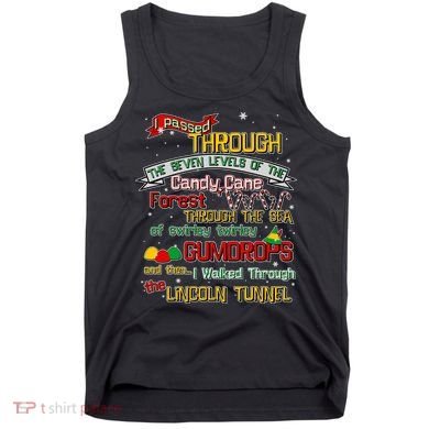 Funny Christmas Elf Map Tank Top