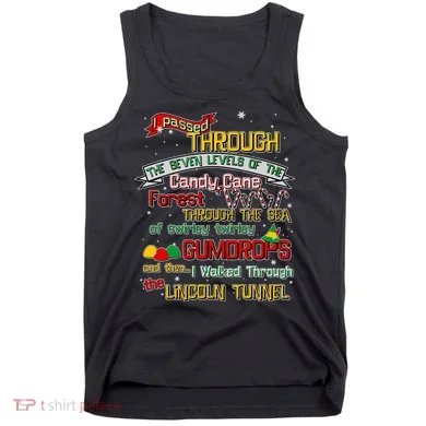 Funny Christmas Elf Map Tank Top
