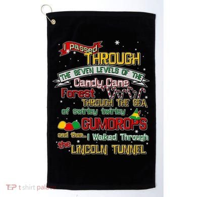 Funny Christmas Elf Map Golf Towel