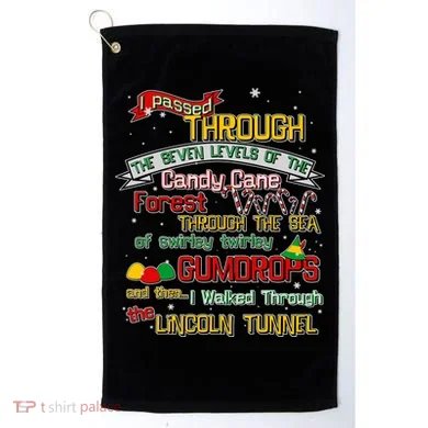 Funny Christmas Elf Map Golf Towel