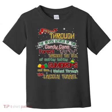 Funny Christmas Elf Map Toddler T-Shirt