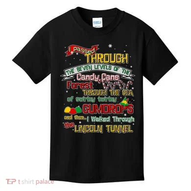 Funny Christmas Elf Map Kids T-Shirt