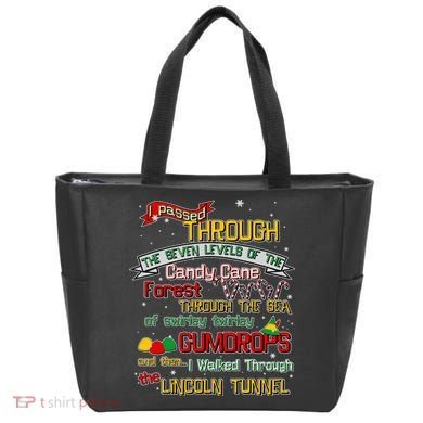 Funny Christmas Elf Map Tote Bag