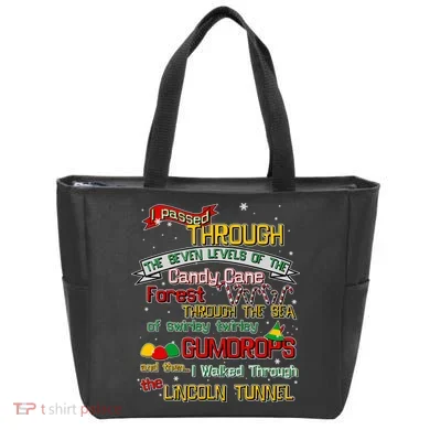 Funny Christmas Elf Map Tote Bag