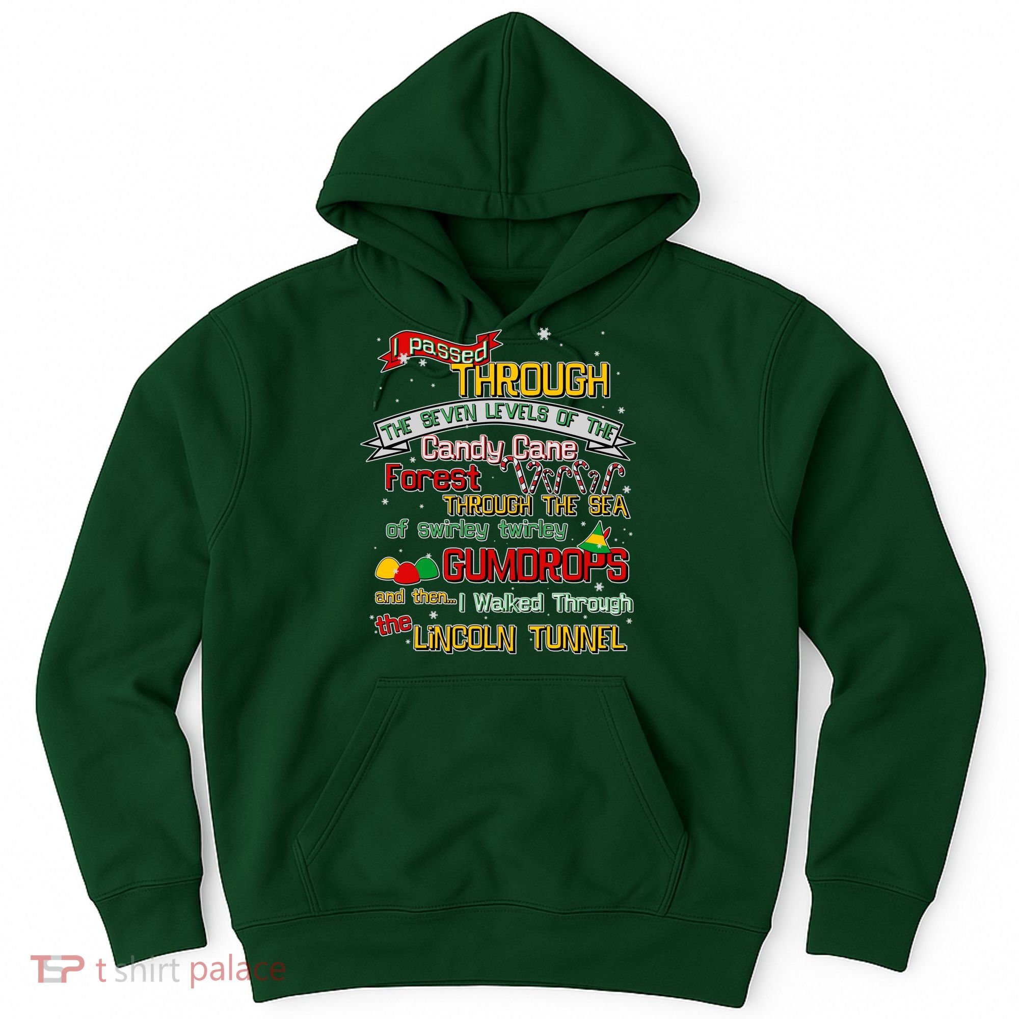 Funny Christmas Elf Map Hoodie