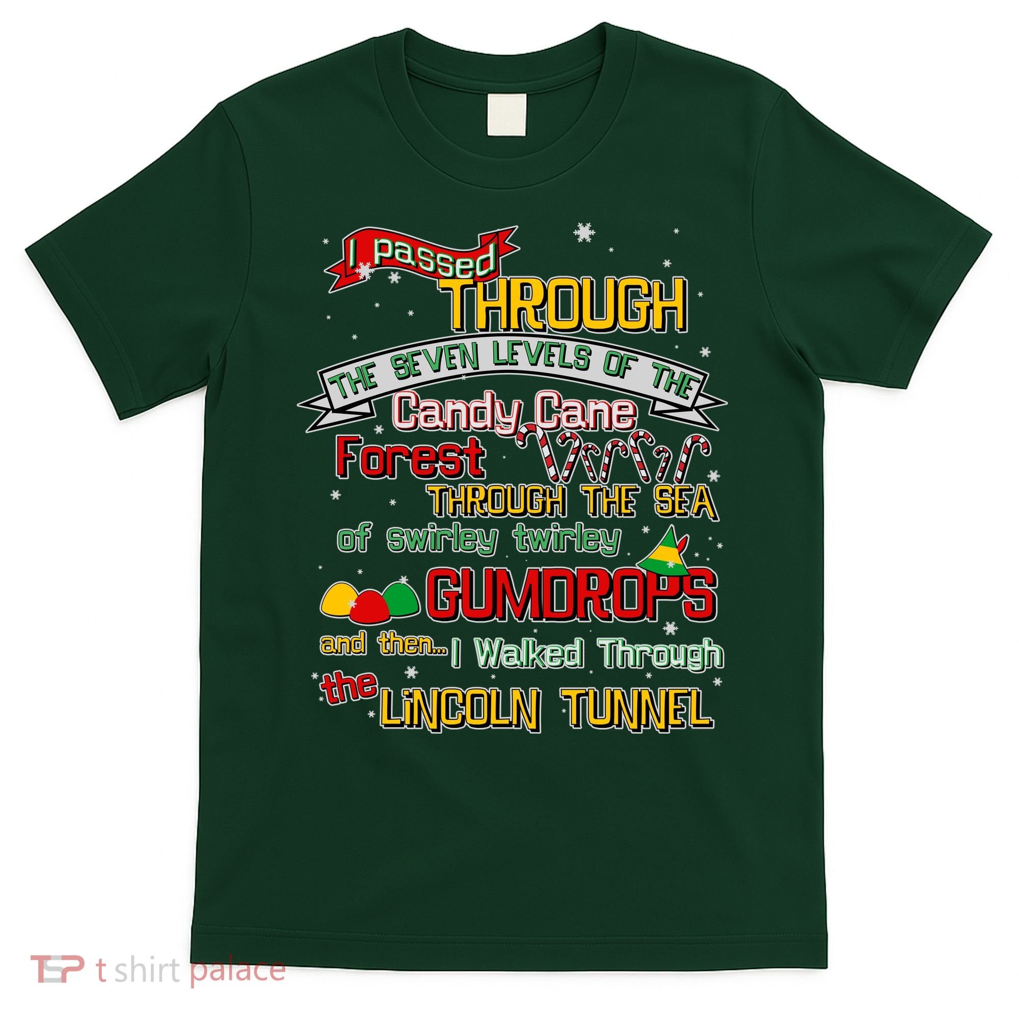 Funny Christmas Elf Map T-Shirt