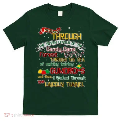 Funny Christmas Elf Map T-Shirt