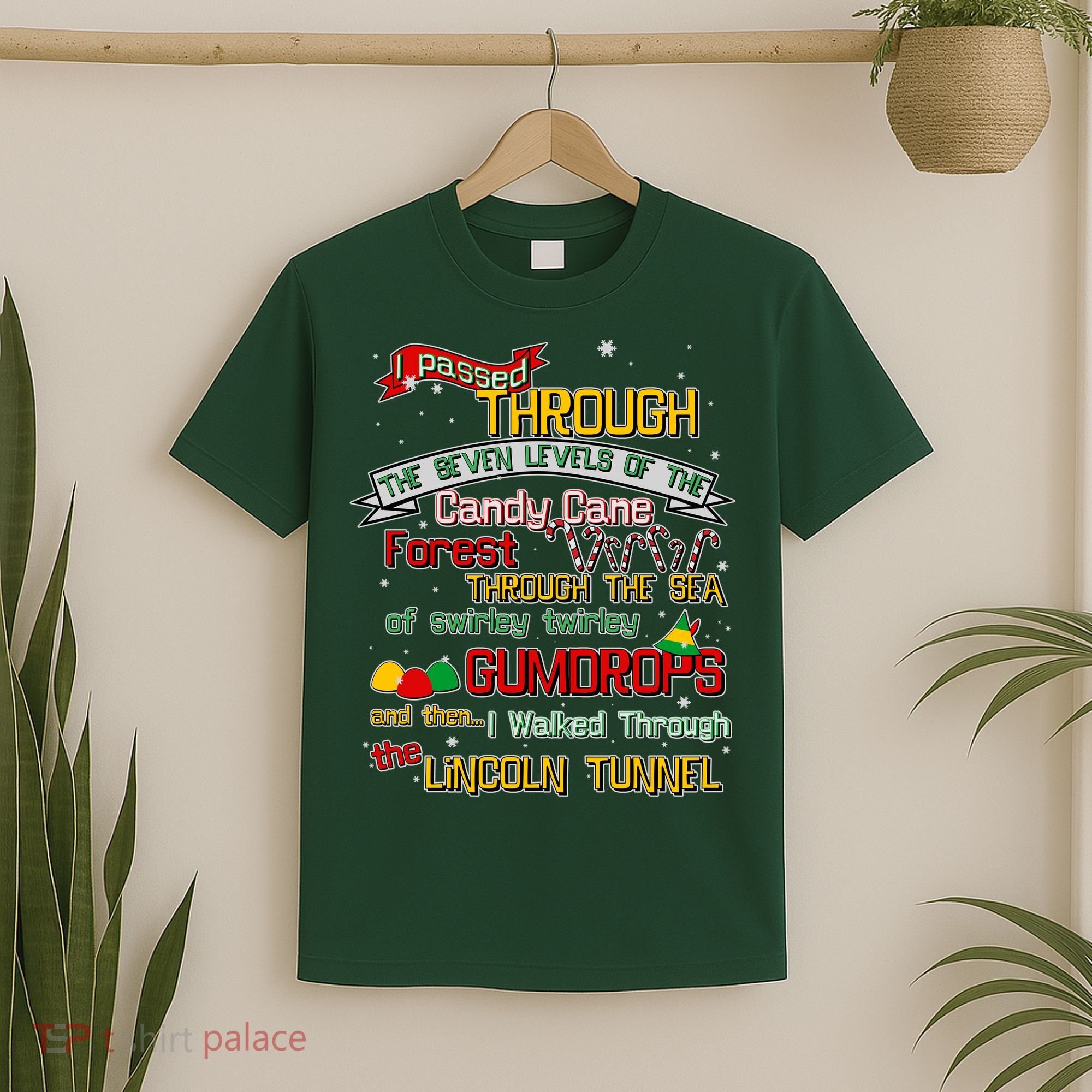 Funny Christmas Elf Map T-Shirt