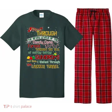 Funny Christmas Elf Map Pajama Set
