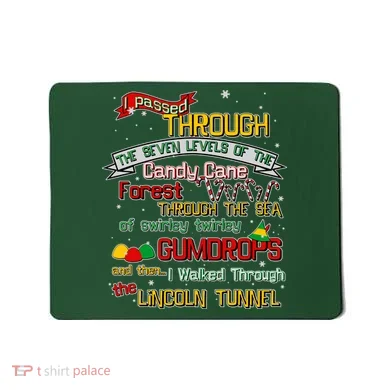 Funny Christmas Elf Map Mousepad