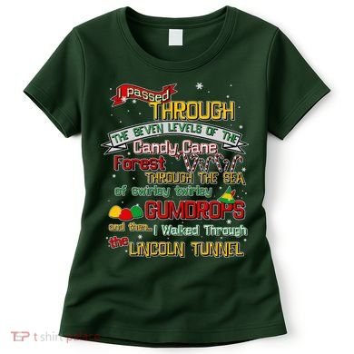 Funny Christmas Elf Map Women's T-Shirt