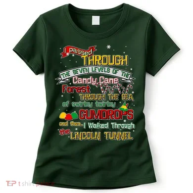 Funny Christmas Elf Map Women's T-Shirt