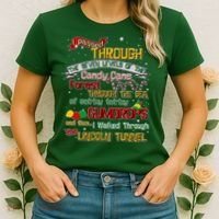 Funny Christmas Elf Map Women's T-Shirt thumb 2