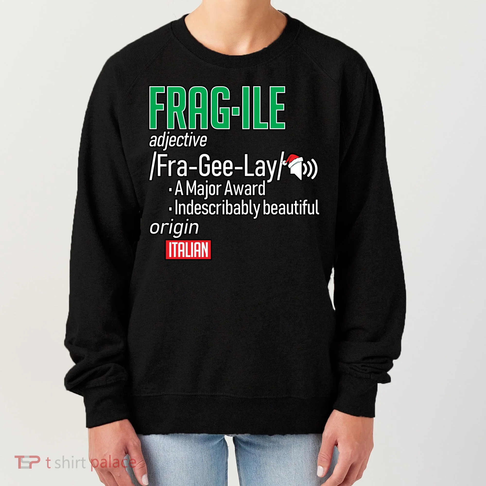 Funny Christmas Fragile Definition  Women's Sweatshirt