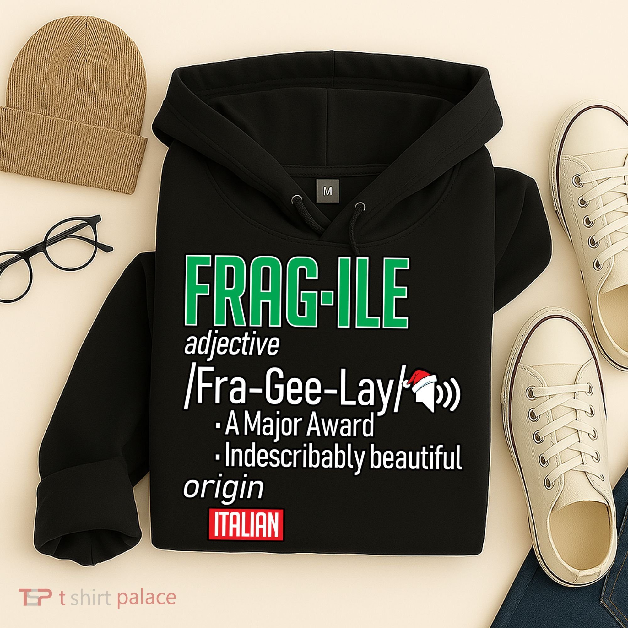 Funny Christmas Fragile Definition  Hoodie
