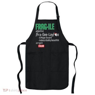 Funny Christmas Fragile Definition  Apron