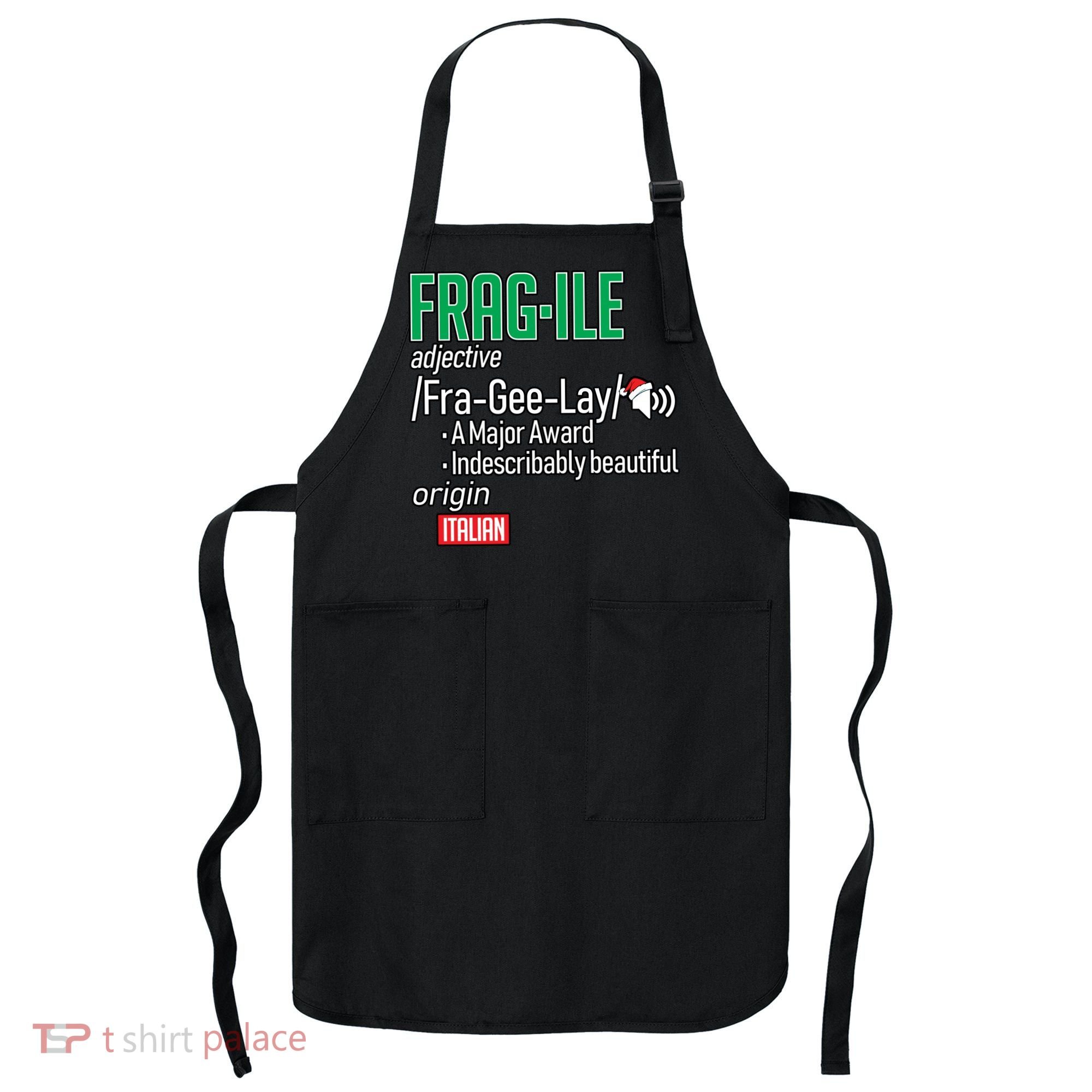 Funny Christmas Fragile Definition  Apron