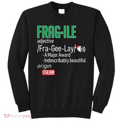Funny Christmas Fragile Definition  Sweatshirt