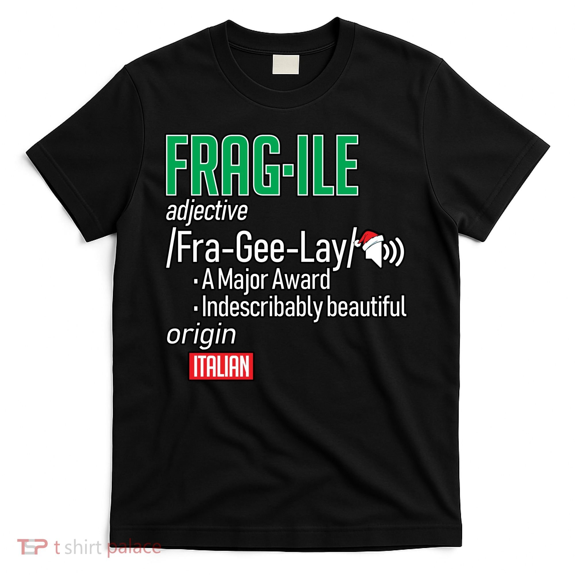Funny Christmas Fragile Definition  T-Shirt