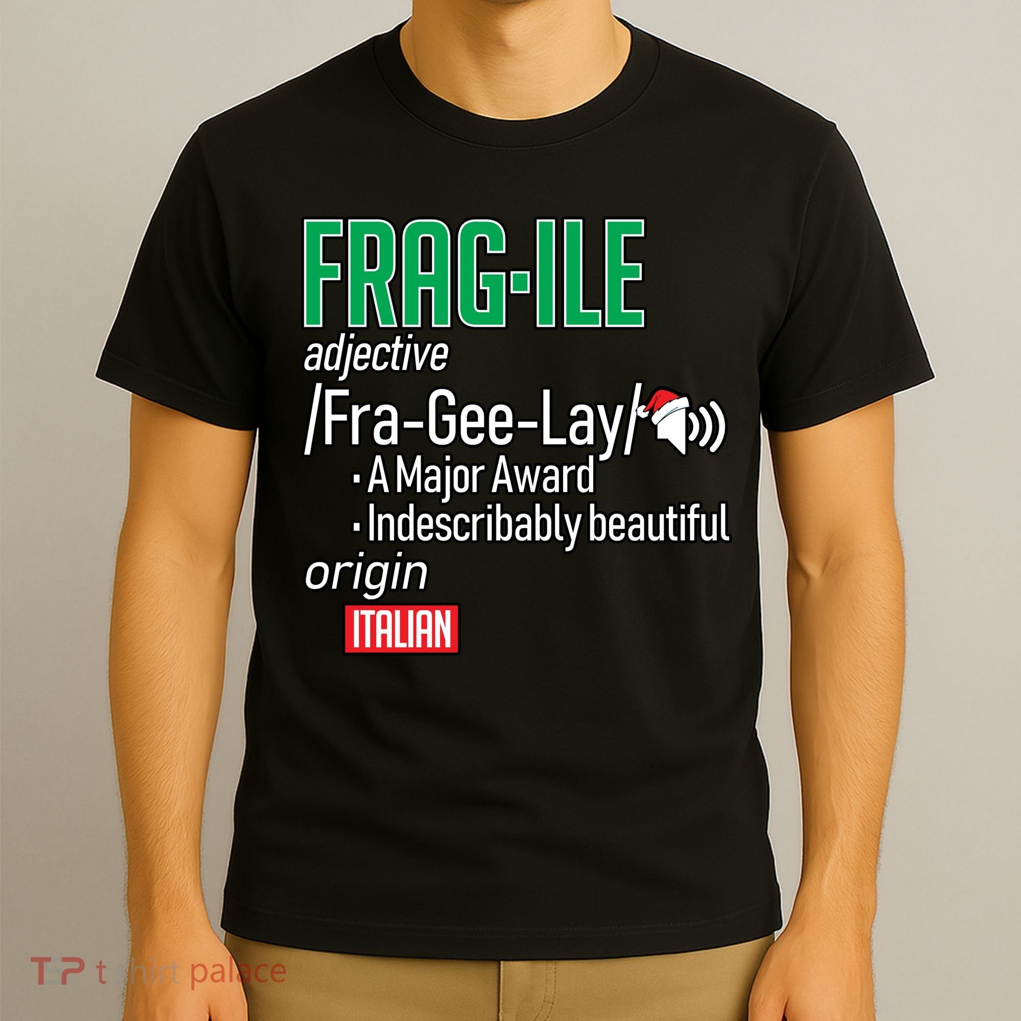 Funny Christmas Fragile Definition  T-Shirt