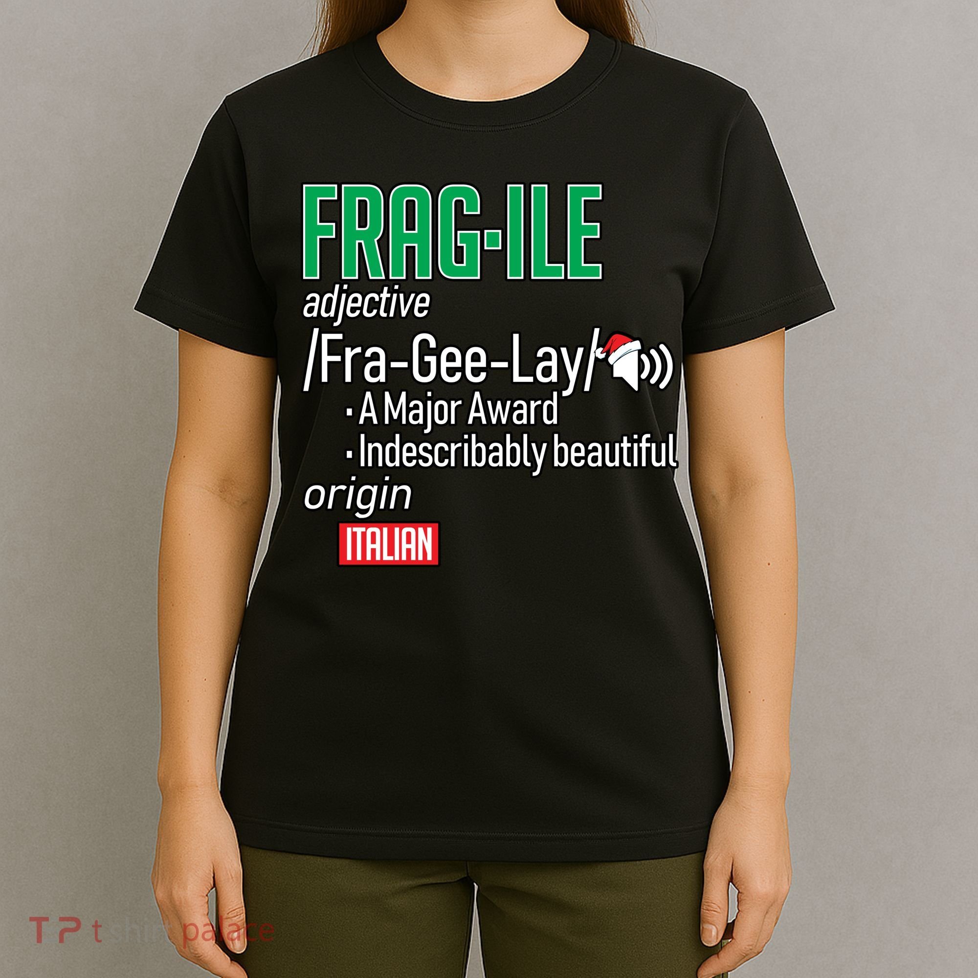 Funny Christmas Fragile Definition  T-Shirt