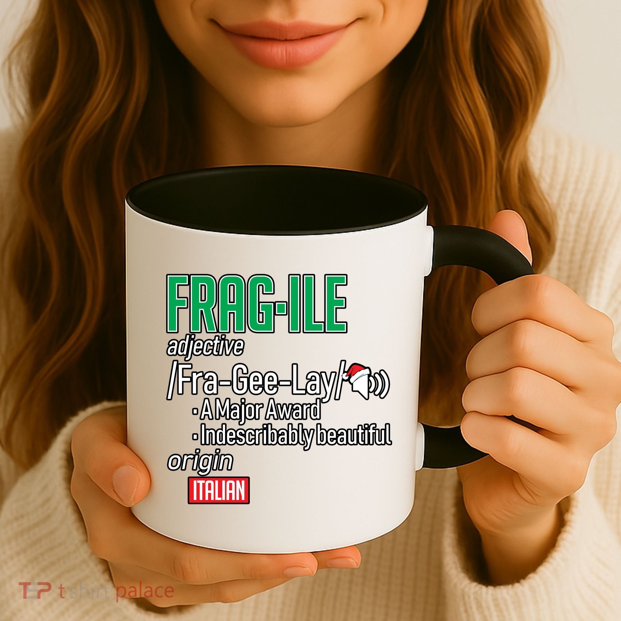 Funny Christmas Fragile Definition  Coffee Mug