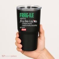 Funny Christmas Fragile Definition  Tumbler thumb 2