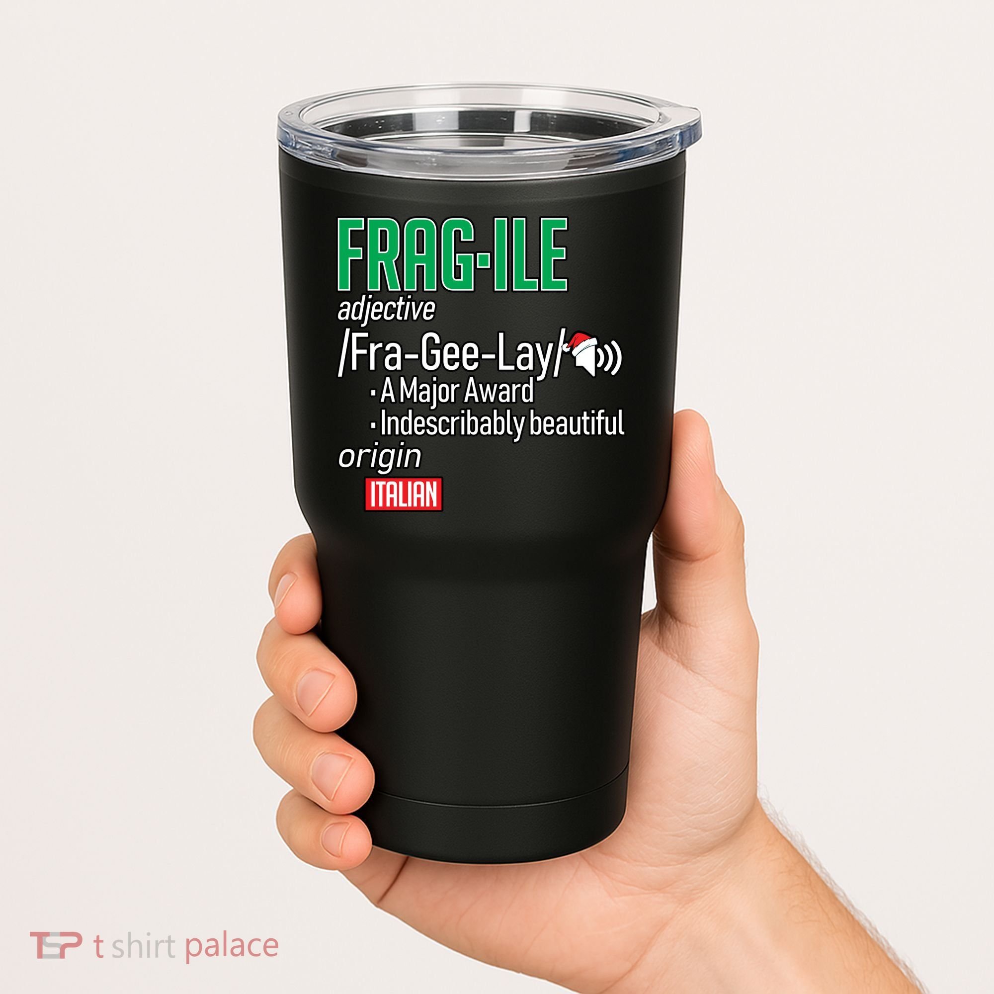 Funny Christmas Fragile Definition  Tumbler