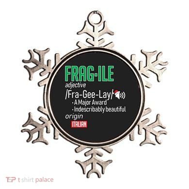 Funny Christmas Fragile Definition  Ornament