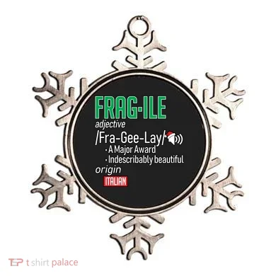 Funny Christmas Fragile Definition  Ornament