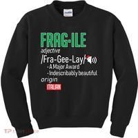 Funny Christmas Fragile Definition  Kids Sweatshirt thumb 0